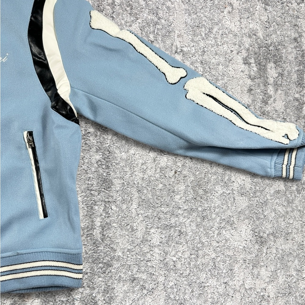 Amiri Bones Varsity Jacket Black Mens Size Large - Picture 6 of 6